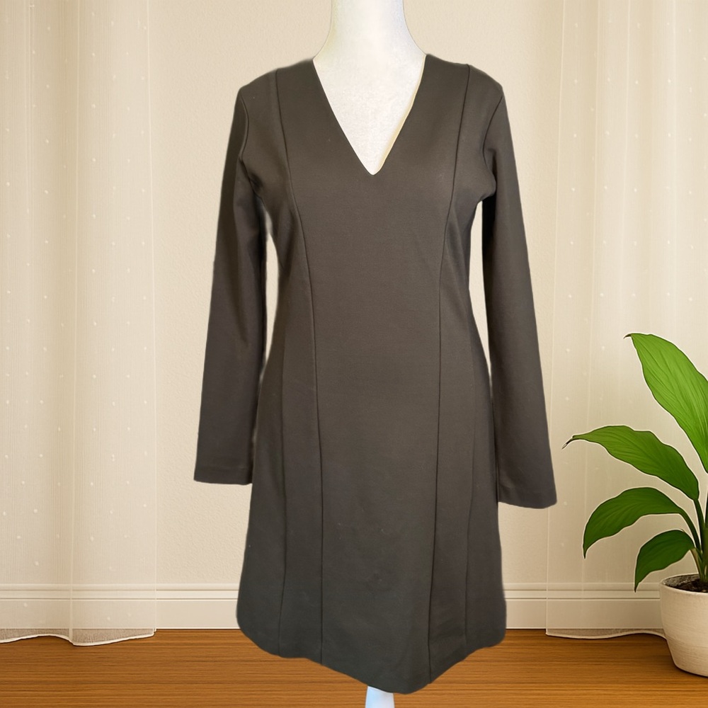 FOREST LILY Olive Long Sleeve V-Neck Dress – Size M – NWT